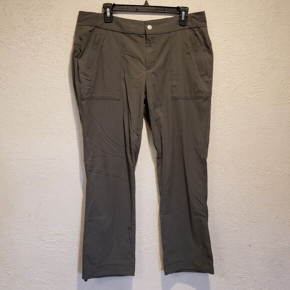 Athleta Trekkie North Jogger Pants Mountain Olive Green Womens Size 14P Hiking - Picture 2 of 10